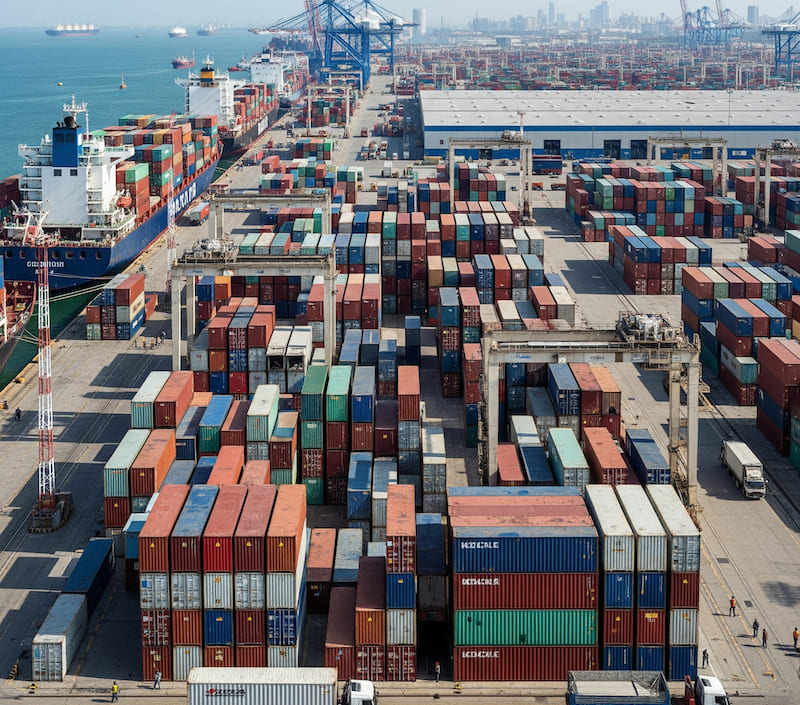 Large enterprise business port representing commercial insurance and risk management for corporations